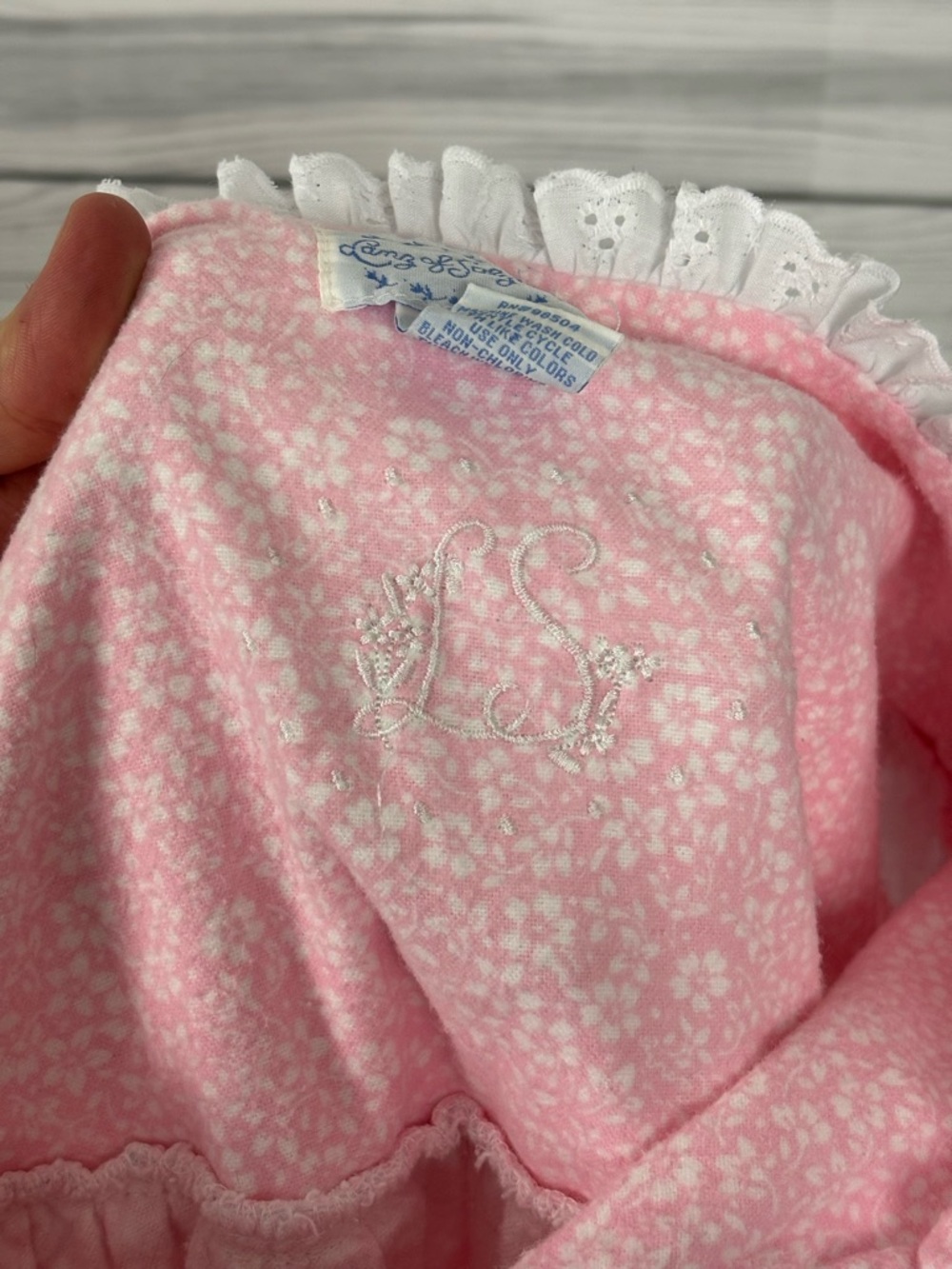 Lanz of Salzburg Pink Pajama Nightgown Size Large - Picture 5 of 7
